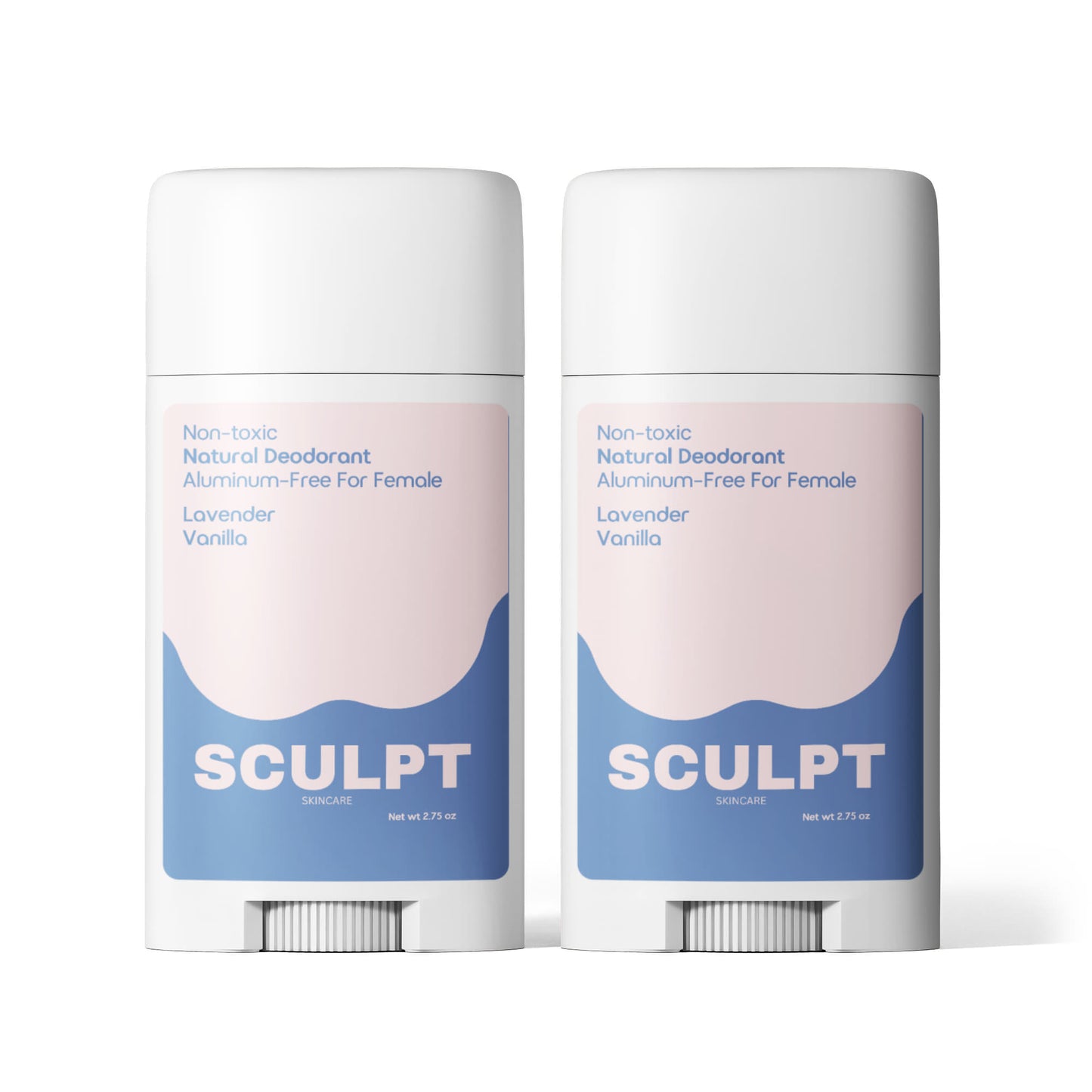 2 Pack Non-toxic Natural Deodorant, Aluminum-Free for Women